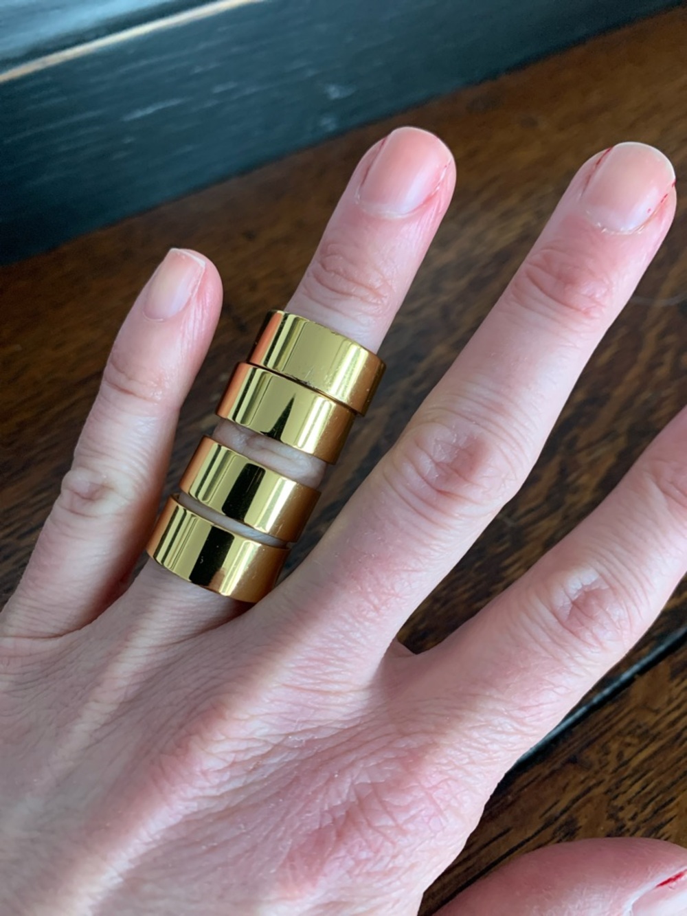 Gorjana Gold Stacked Wide Band Rings